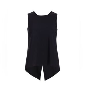 Chiara Boni La Petite Robe Sleeveless Blouse in Black Size 12 NWT